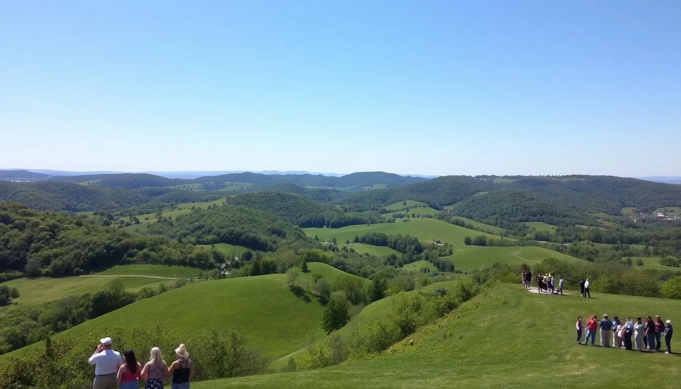 Scenic-view-of-Millcreek-Township-Pennsylvania-landscape-with-rolling-hills-and-greenery Scenic view of Millcreek Township Pennsylvania landscape with rolling hills and greenery