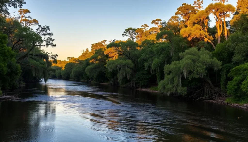 Scenic view of the Suwannee River near Wes Skiles Peacock Springs State Park Florida Scenic view of the Suwannee River near Wes Skiles Peacock Springs State Park Florida