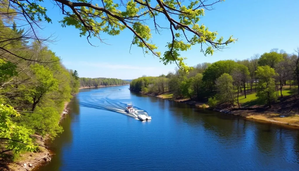 Scenic view of the Wabash River from George Rogers Clark National Historical Park