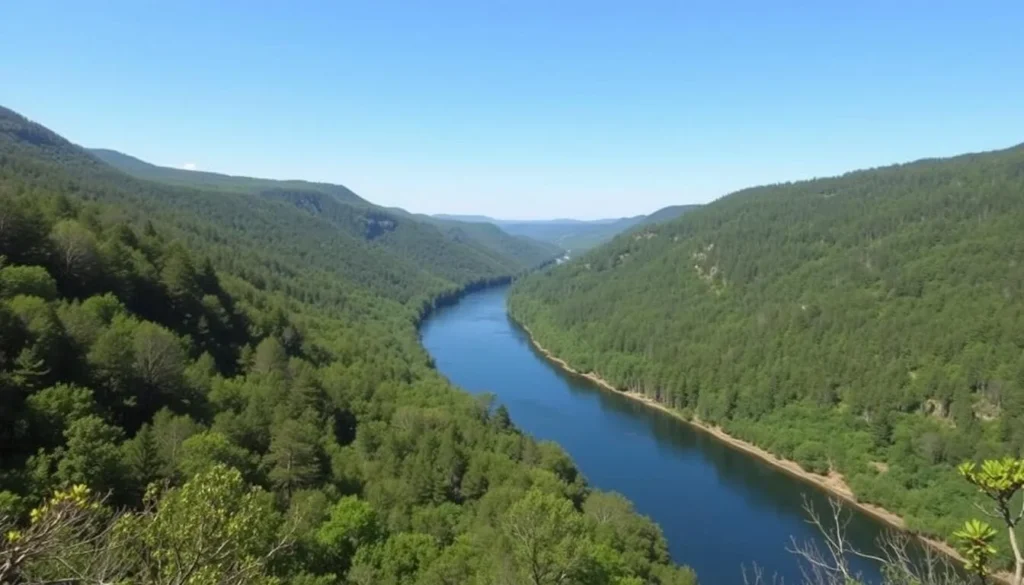Scenic view of the West Branch Susquehanna River from Bucktail State Park Natural Area Scenic view of the West Branch Susquehanna River from Bucktail State Park Natural Area