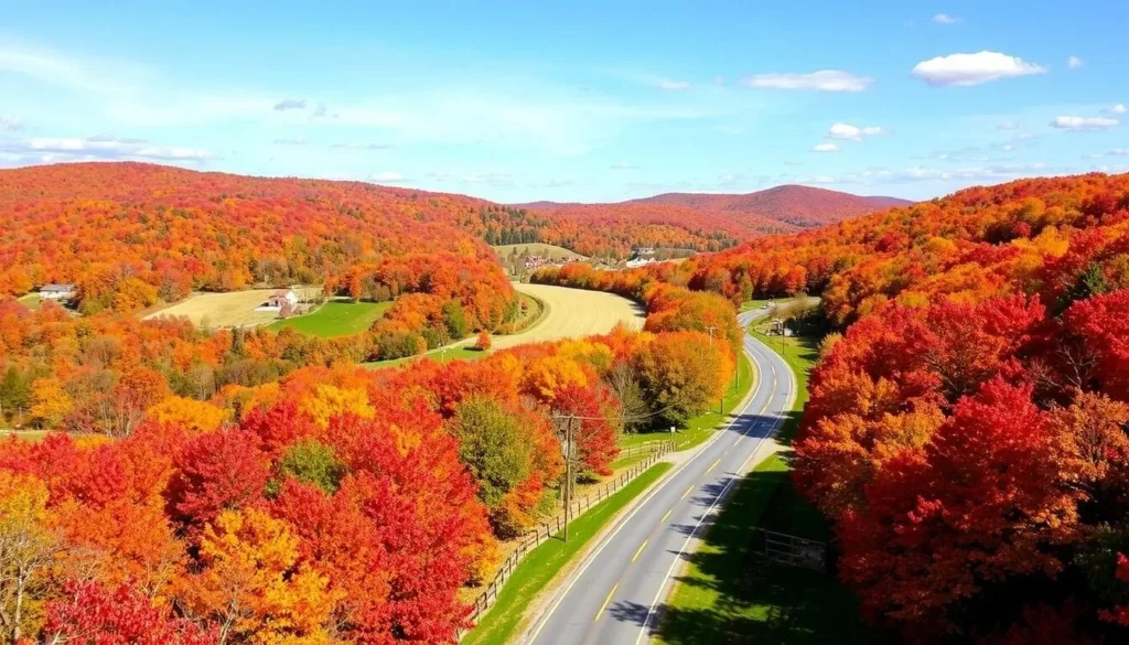 Seasonal view of Hempfield Township Pennsylvania with fall colors