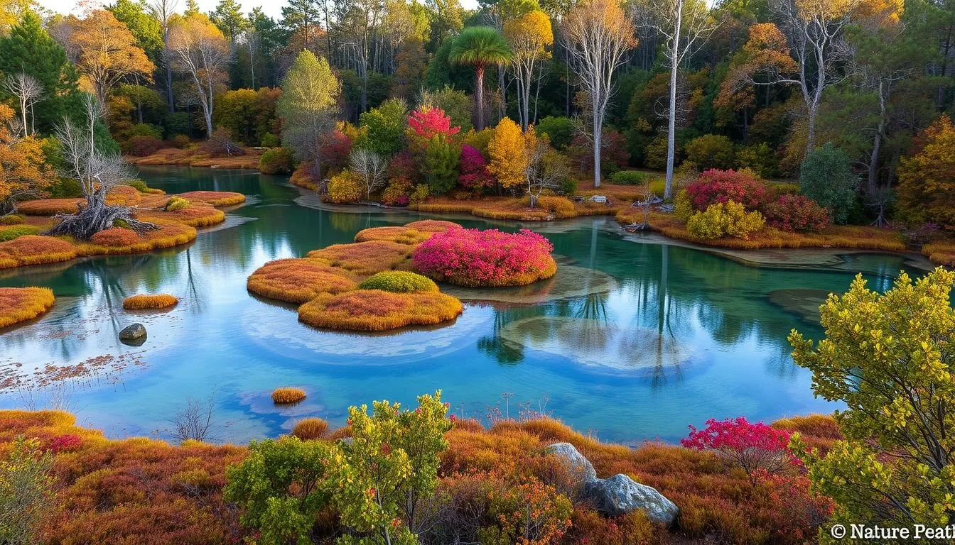 Seasonal-view-of-Werner-Boyce-Salt-Springs-State-Park-showing-fall-colors-and-clear-waters Seasonal view of Werner-Boyce Salt Springs State Park showing fall colors and clear waters