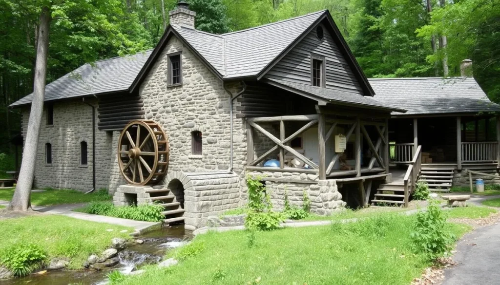 Shoaff's Mill at Little Buffalo State Park with water wheel Shoaff's Mill at Little Buffalo State Park with water wheel