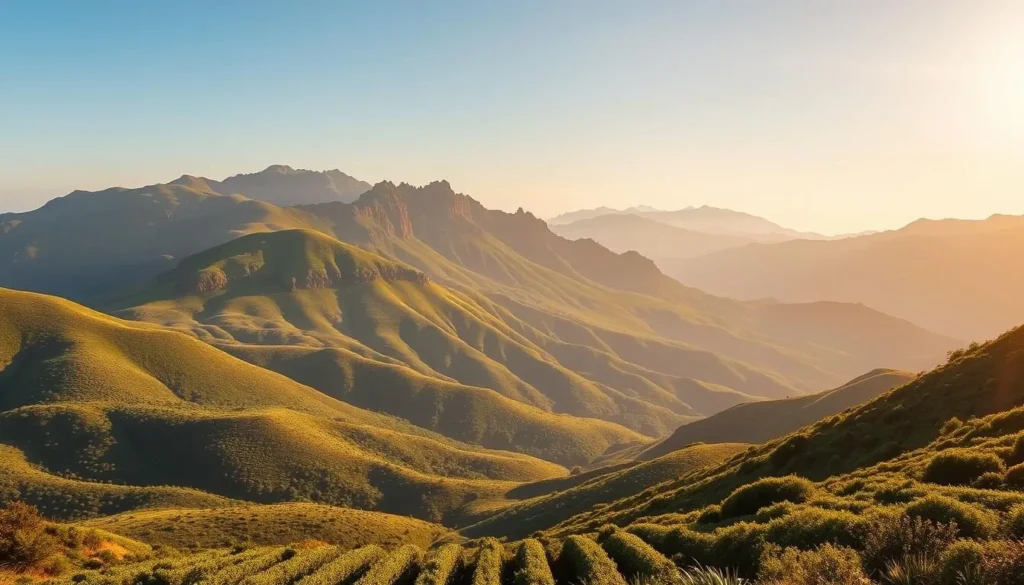 Simien Mountains Ethiopia in October showing lush green landscapes, one of the best things to do is visit during this season