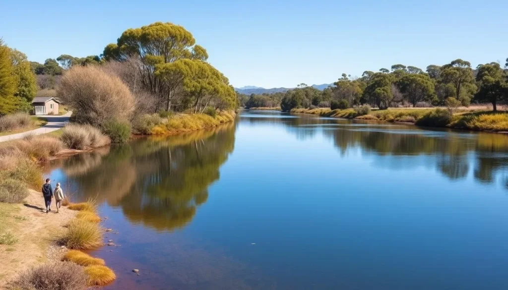 South Esk River near Evandale Tasmania with peaceful natural setting