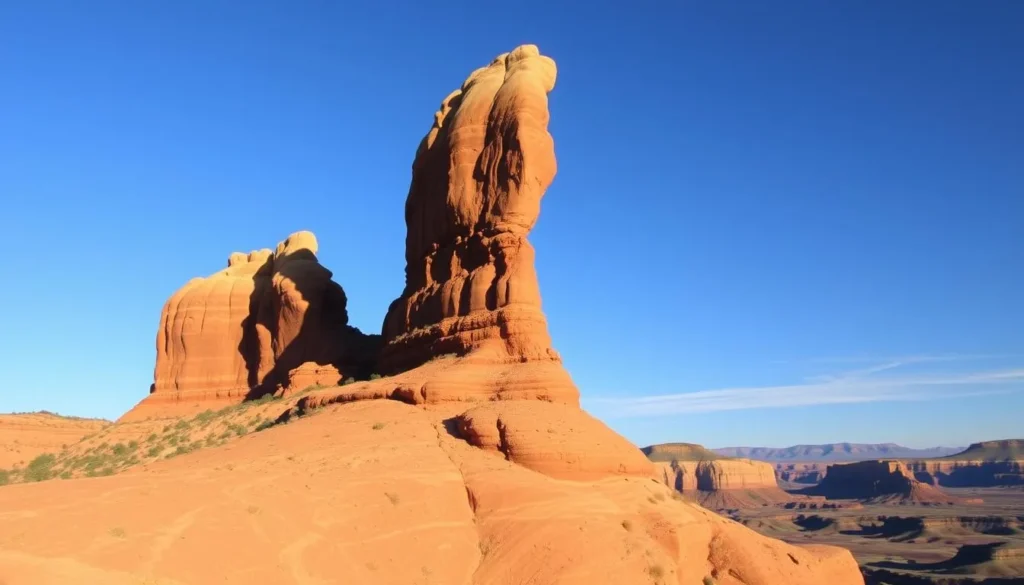 Spider Rock formation in Canyon de Chelly with dramatic lighting