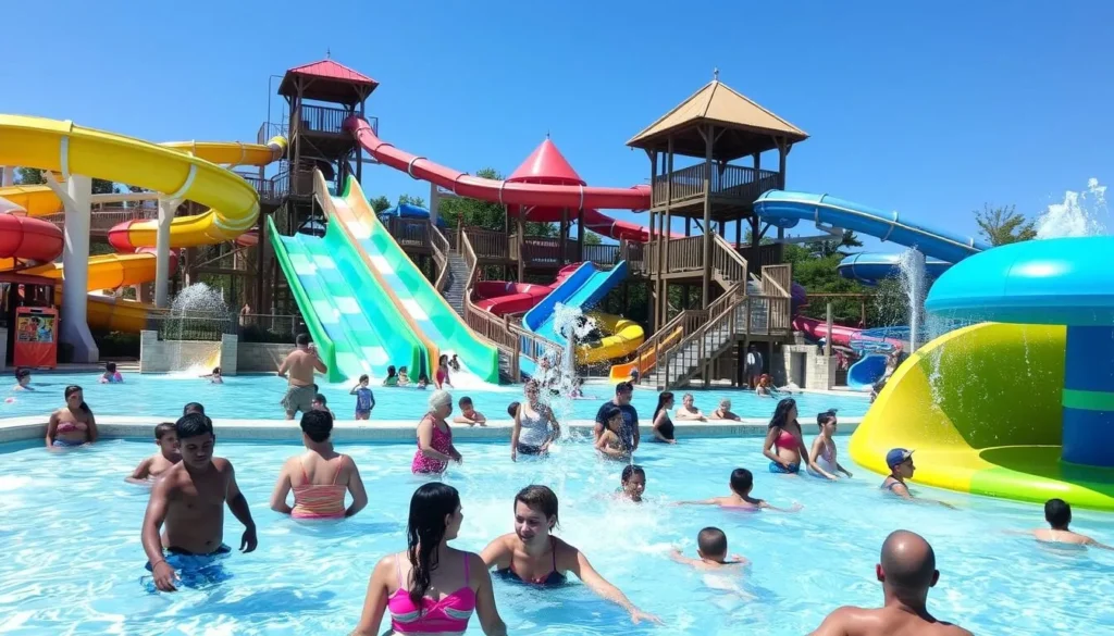 Splash City Waterpark with water slides and swimming pools Splash City Waterpark with water slides and swimming pools