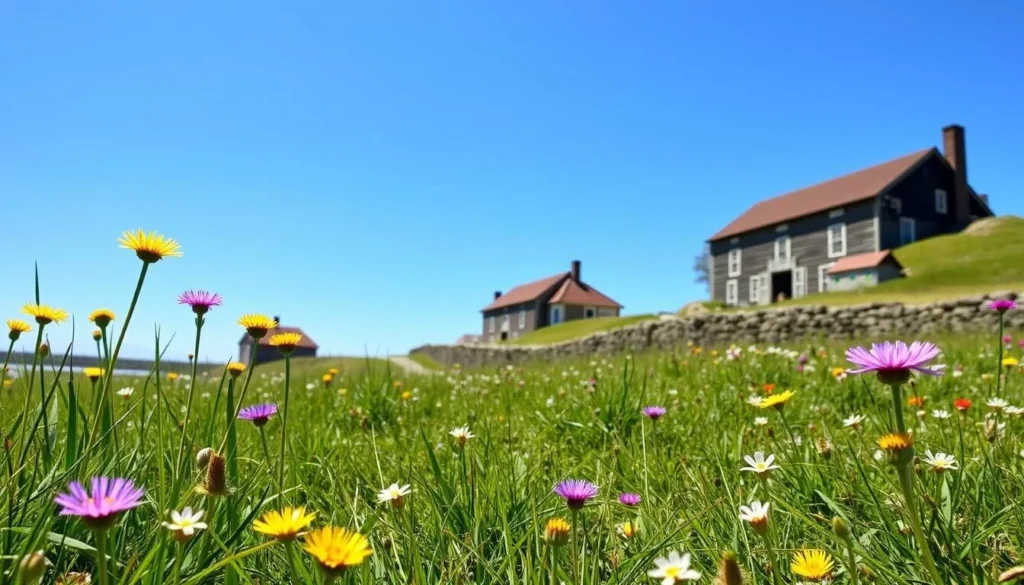 Spring wildflowers blooming around Fort Ross State Historic Park California Spring wildflowers blooming around Fort Ross State Historic Park California