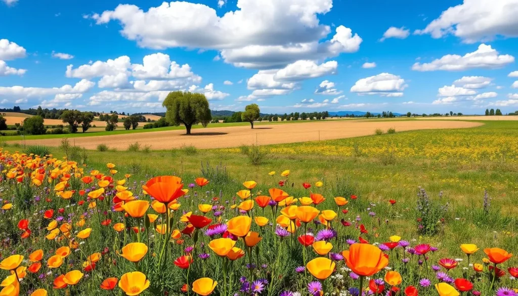 Spring wildflowers blooming at Martial Cottle Park State Recreation Area California Spring wildflowers blooming at Martial Cottle Park State Recreation Area California