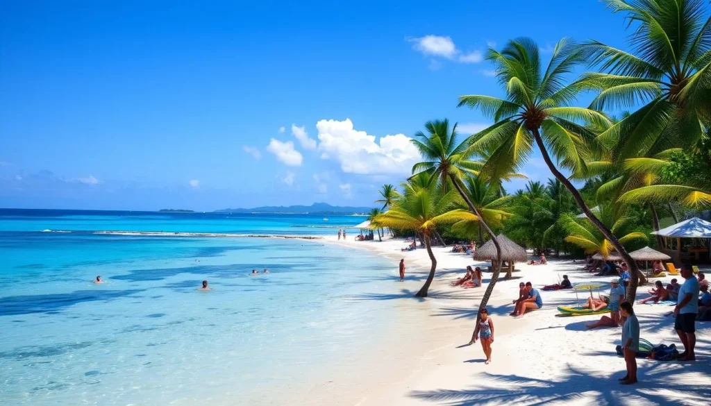 Sunny beach in Falmouth Jamaica during the dry season Sunny beach in Falmouth Jamaica during the dry season