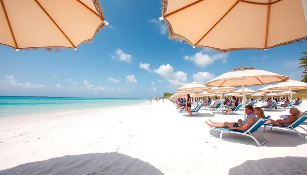 Sunny day at Parrot Cay beach with perfect weather conditions Sunny day at Parrot Cay beach with perfect weather conditions