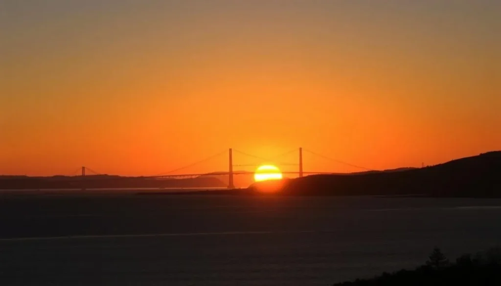 Sunset over San Francisco Bay viewed from McLaughlin Eastshore State Park Sunset over San Francisco Bay viewed from McLaughlin Eastshore State Park