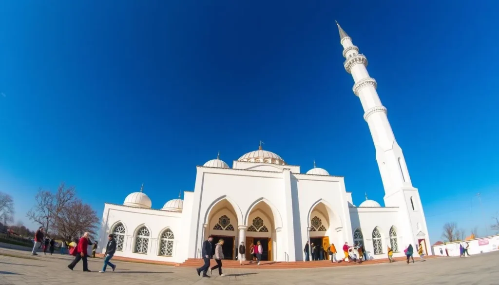 Tauba Mosque in Naberezhnye Chelny with its distinctive minaret