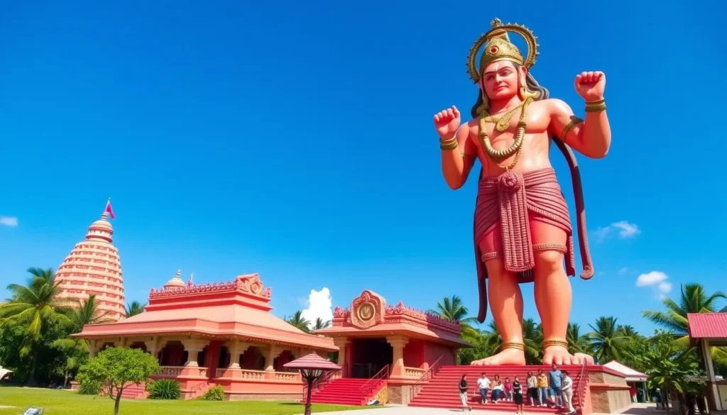 The 52-foot Lord Hanuman statue on Leguan Island