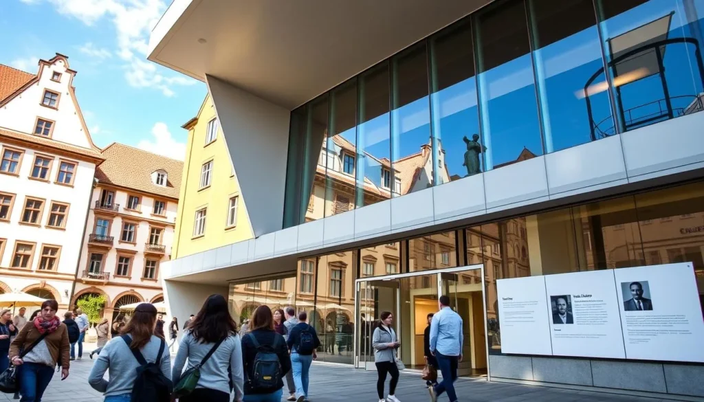 The House of Bavarian History museum in Regensburg with its modern architecture