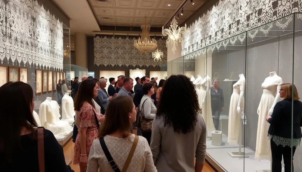 The International City of Lace and Fashion museum in Calais showcasing intricate lace designs and fashion exhibits