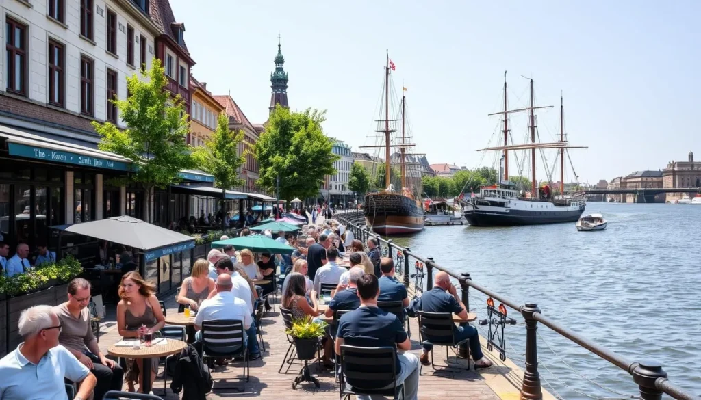 The Schlachte Embankment along the Weser River with restaurants and historic ships, Bremen, Germany: Best Things to Do - Top Picks