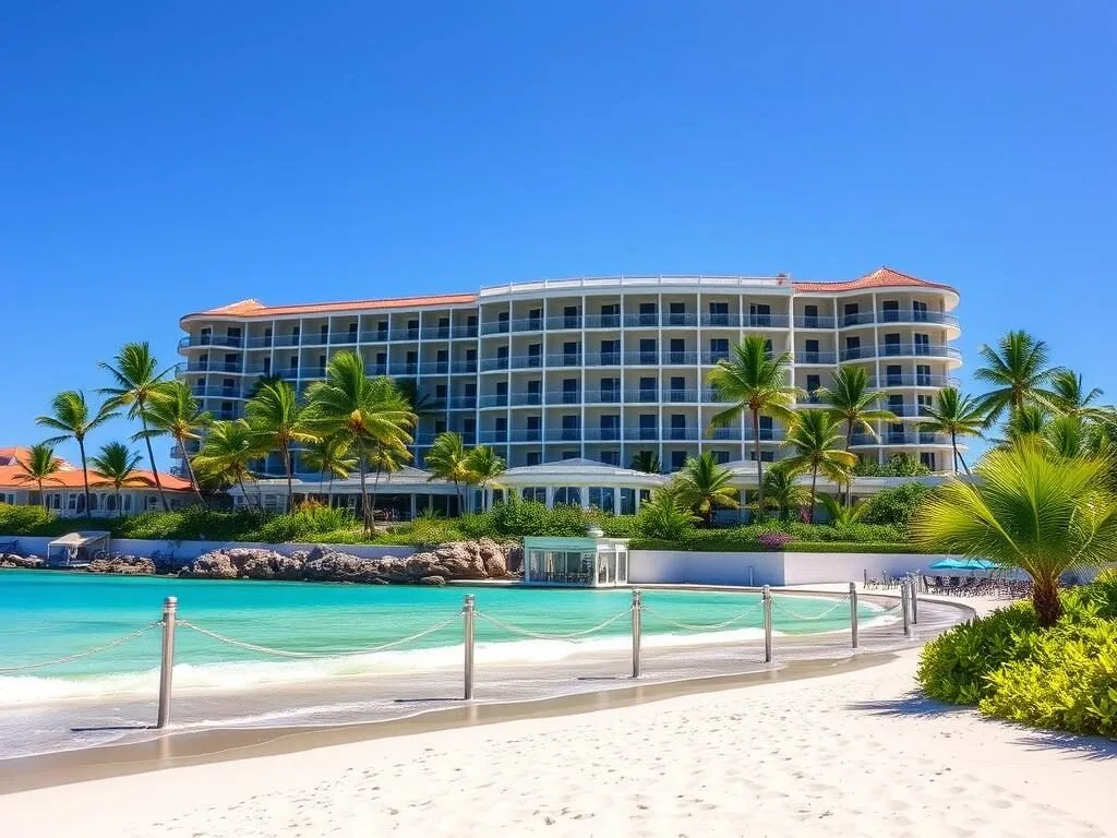 The Westin Dawn Beach Resort & Spa exterior with beach view The Westin Dawn Beach Resort & Spa exterior with beach view
