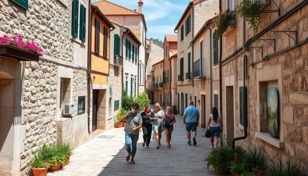 The charming Old Town of Cavtat with narrow streets and traditional architecture