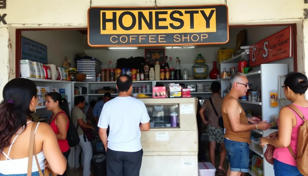 The famous Honesty Coffee Shop in Batan Island where goods are sold on the honor system The famous Honesty Coffee Shop in Batan Island where goods are sold on the honor system