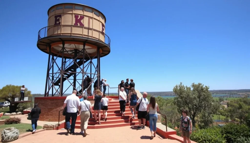 The historic Water Tower Lookout offering panoramic views, one of the popular Port Augusta South Australia best things to do