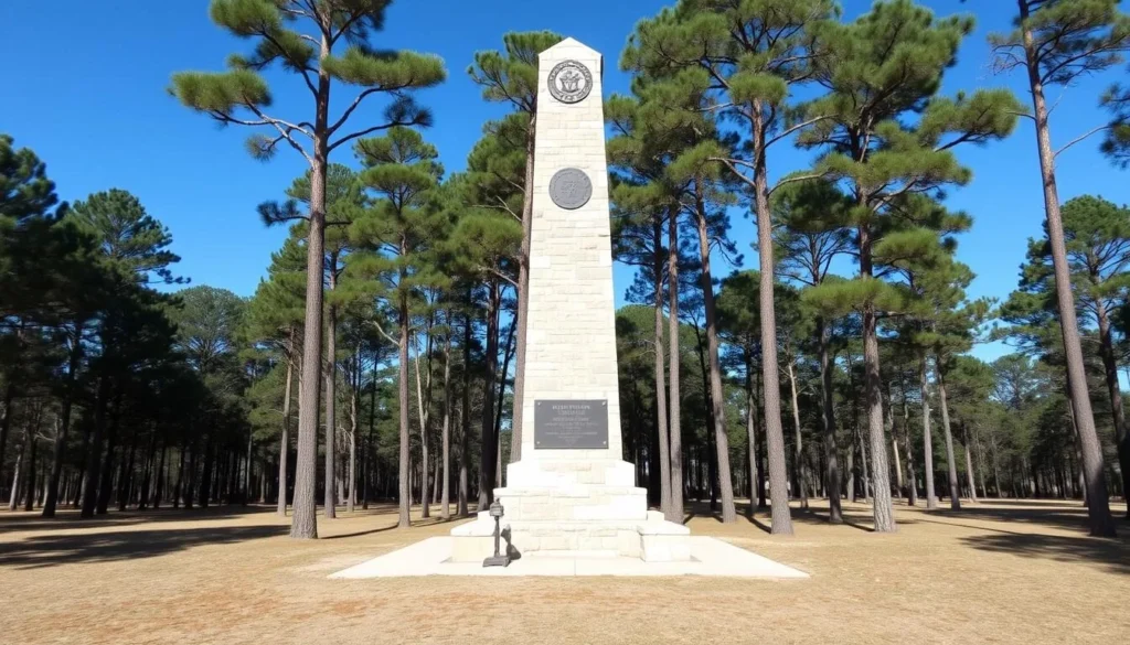 The historic monument at Olustee Battlefield commemorating the Civil War battle