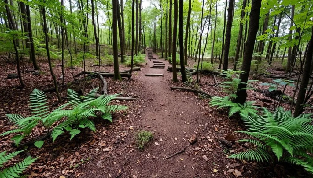 The unique Ecological Staircase trail at Jug Handle State Natural Reserve showing different vegetation zones The unique Ecological Staircase trail at Jug Handle State Natural Reserve showing different vegetation zones