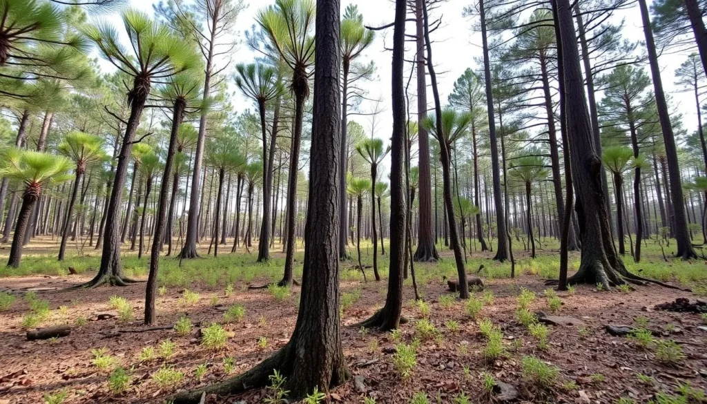The unique pygmy forest at Jug Handle State Natural Reserve with stunted trees hundreds of years old The unique pygmy forest at Jug Handle State Natural Reserve with stunted trees hundreds of years old