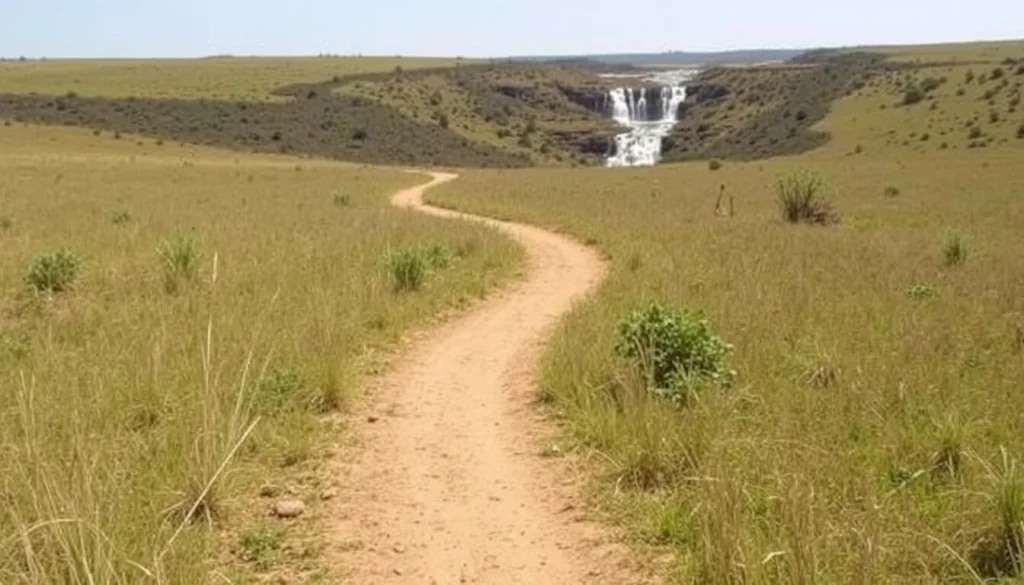 The walking path from the airstrip to Orinduik Falls Guyana