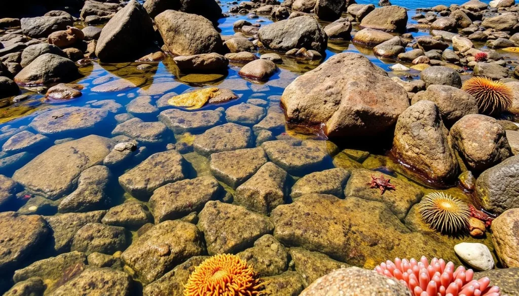 Tidepools with marine life at Fort Ross Cove near Fort Ross State Historic Park California Tidepools with marine life at Fort Ross Cove near Fort Ross State Historic Park California