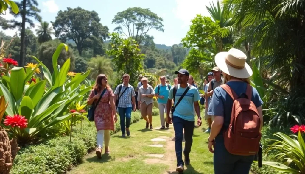 Tooro Botanical Gardens in Fort Portal with visitors exploring the trails, a cultural attraction among Fort Portal Uganda things to do Tooro Botanical Gardens in Fort Portal with visitors exploring the trails, a cultural attraction among Fort Portal Uganda things to do
