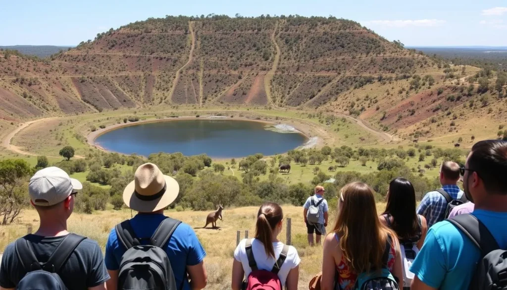 Tower Hill Wildlife Reserve in Warrnambool showing native wildlife and volcanic landscape