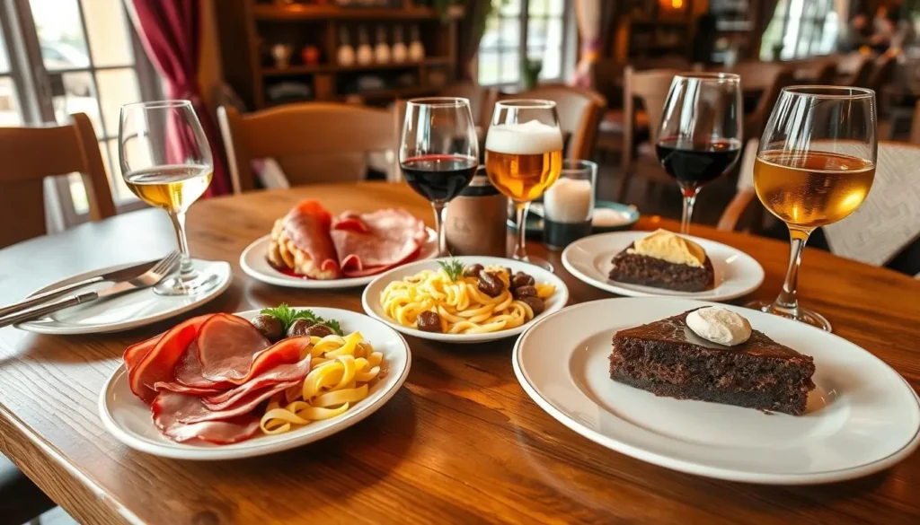 Traditional Black Forest cuisine served at a restaurant in Freiburg