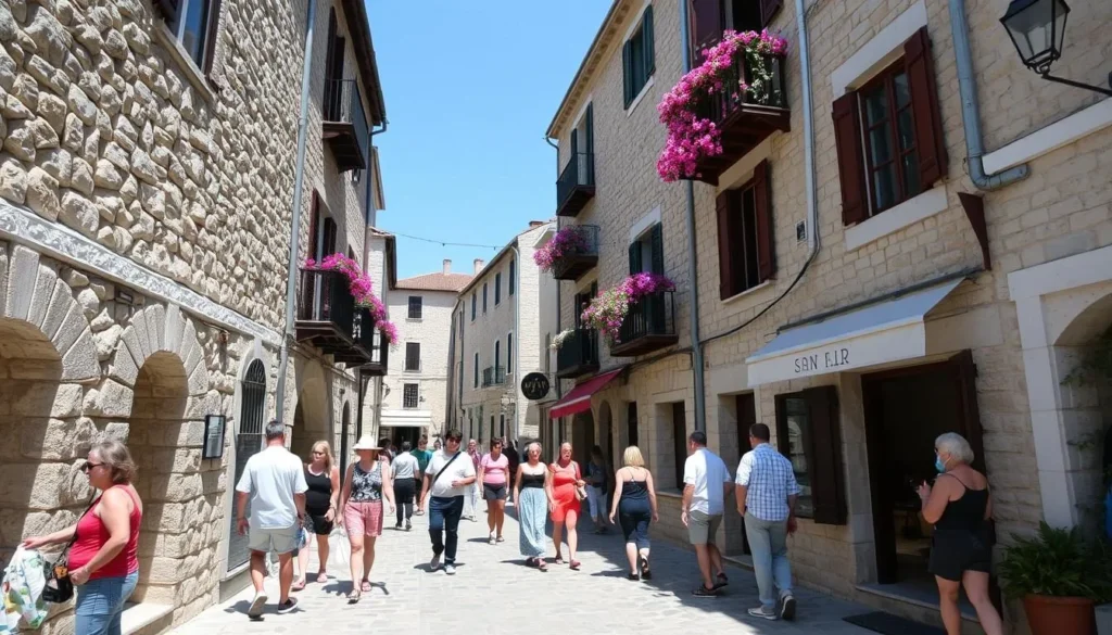 Traditional Dalmatian stone houses in Bol old town