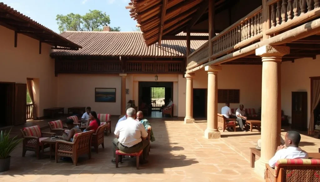 Traditional Ethiopian lodge near Tiya Archaeological Site Ethiopia