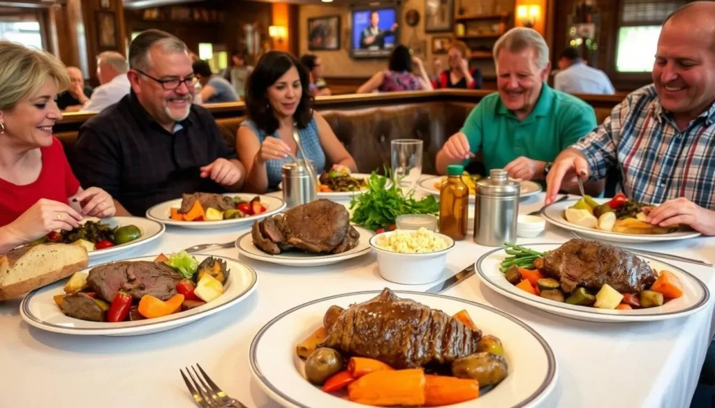 Traditional Midwestern cuisine being served at a restaurant along the Lincoln Heritage Trail