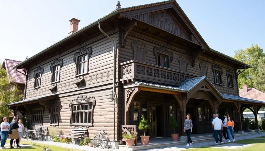 Traditional Russian guesthouse in Kaluga Oblast with wooden architecture and Kaluga Oblast Russia best things to do