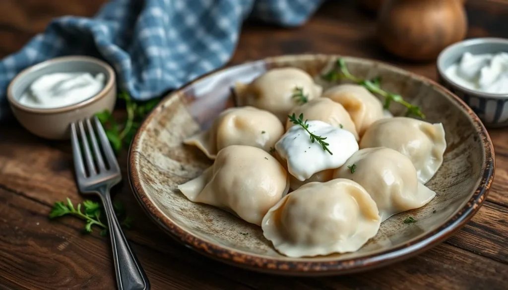 Traditional Russian pelmeni dumplings popular throughout the Ural region Traditional Russian pelmeni dumplings popular throughout the Ural region