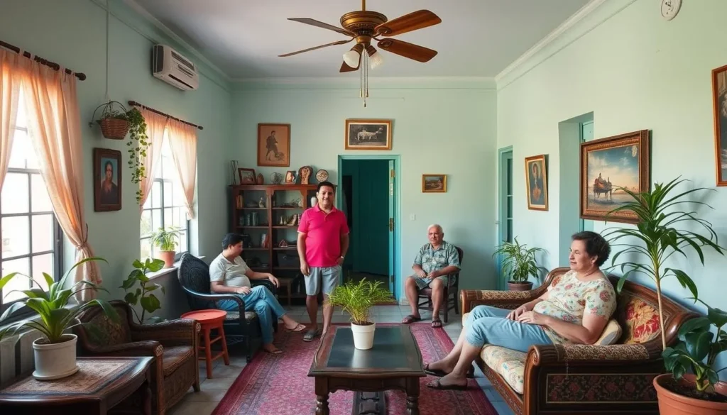 Traditional casa particular in Ranchuelo Cuba with colorful decor and welcoming hosts