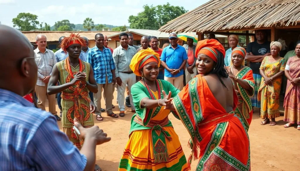 Traditional dance performance by local community near Murchison Falls National Park Uganda Traditional dance performance by local community near Murchison Falls National Park Uganda