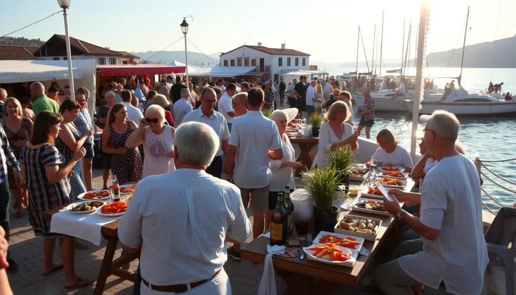 Traditional festival celebration on Peljesac Peninsula Croatia with local music and food Traditional festival celebration on Peljesac Peninsula Croatia with local music and food
