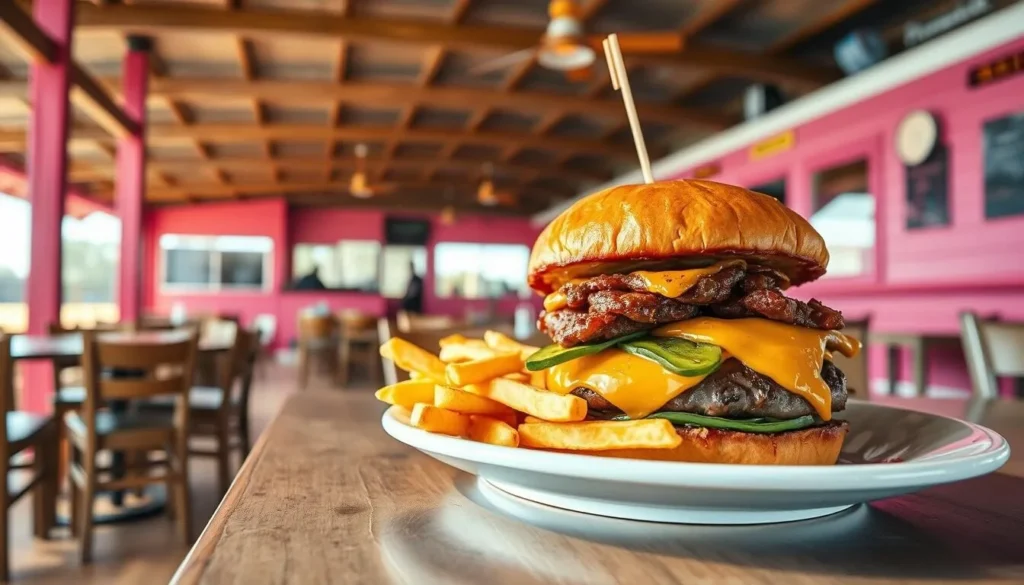 Traditional outback meal being served at the Pink Roadhouse in Oodnadatta