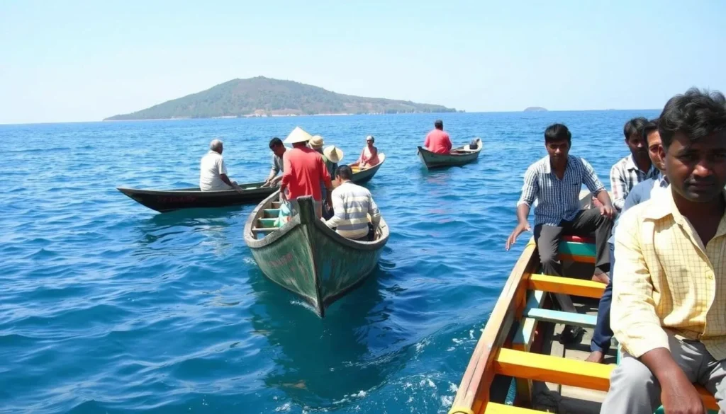 Traditional wooden boats used for transportation on Lake Tana near Dek Island