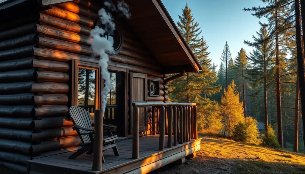 Traditional wooden cabin accommodation near Lake Verkhne-Tulun