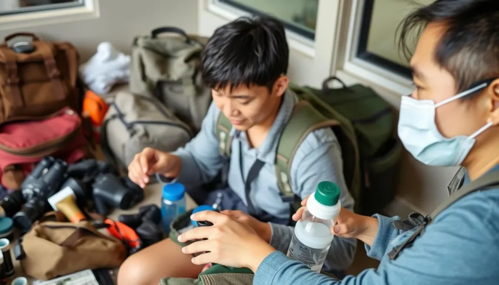 Traveler preparing gear for a day trip to Waccasassa Bay Preserve State Park Traveler preparing gear for a day trip to Waccasassa Bay Preserve State Park