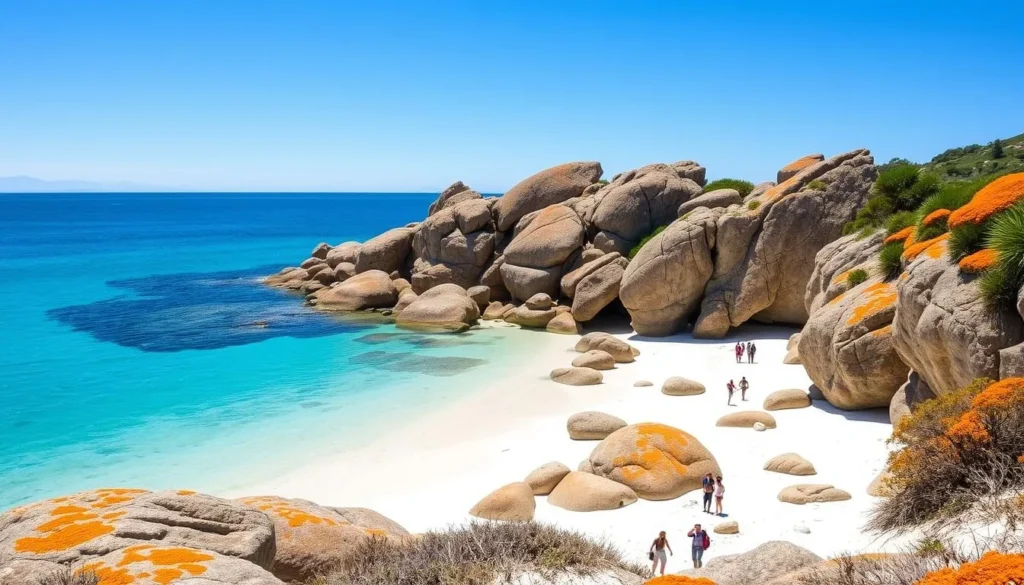 Trousers Point Beach on Flinders Island, one of the best things to do in Furneaux Islands Tasmania