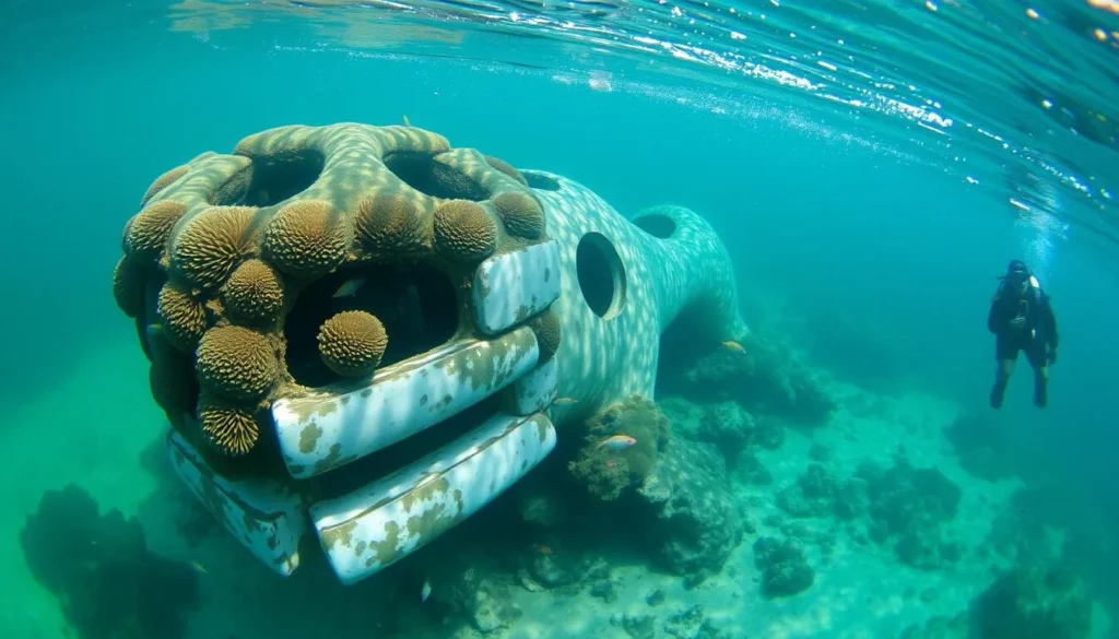 Underwater Museum of Art sculpture installation off the coast of Grayton Beach State Park
