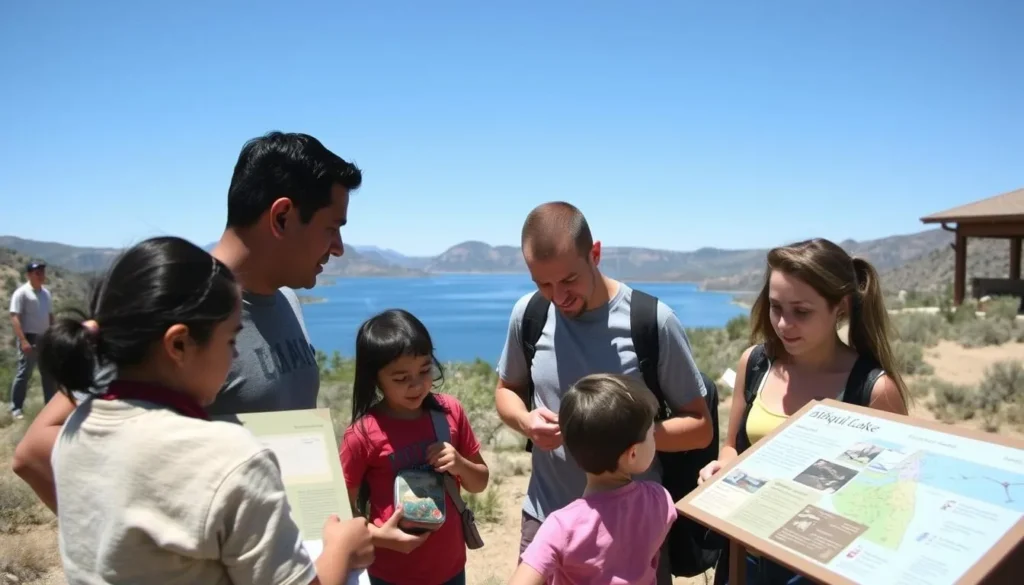 Visitor Center at Abiquiu Lake with informational displays about the area's geology Visitor Center at Abiquiu Lake with informational displays about the area's geology
