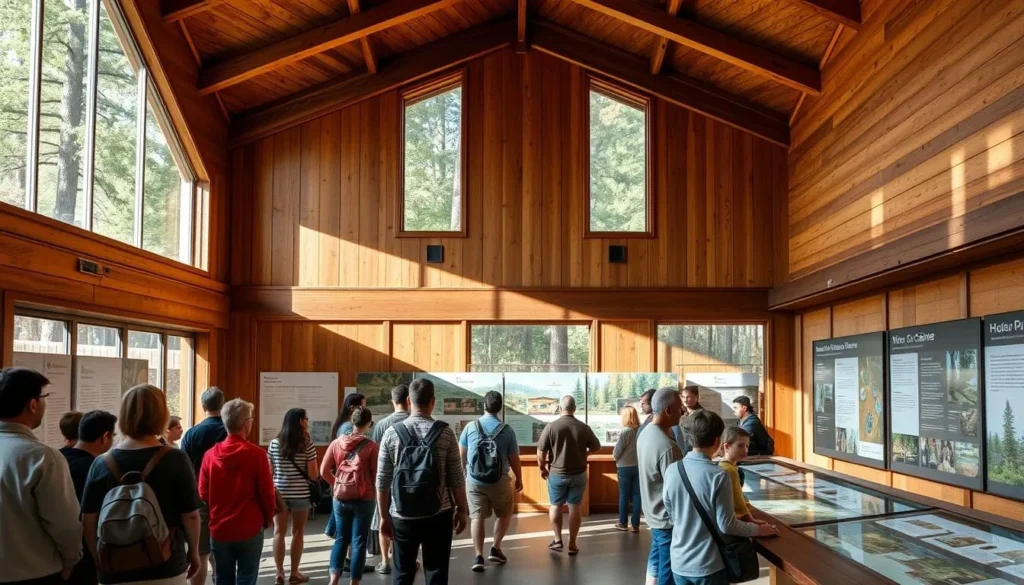 Visitor Center at Butano State Park with interpretive displays about redwood ecosystems