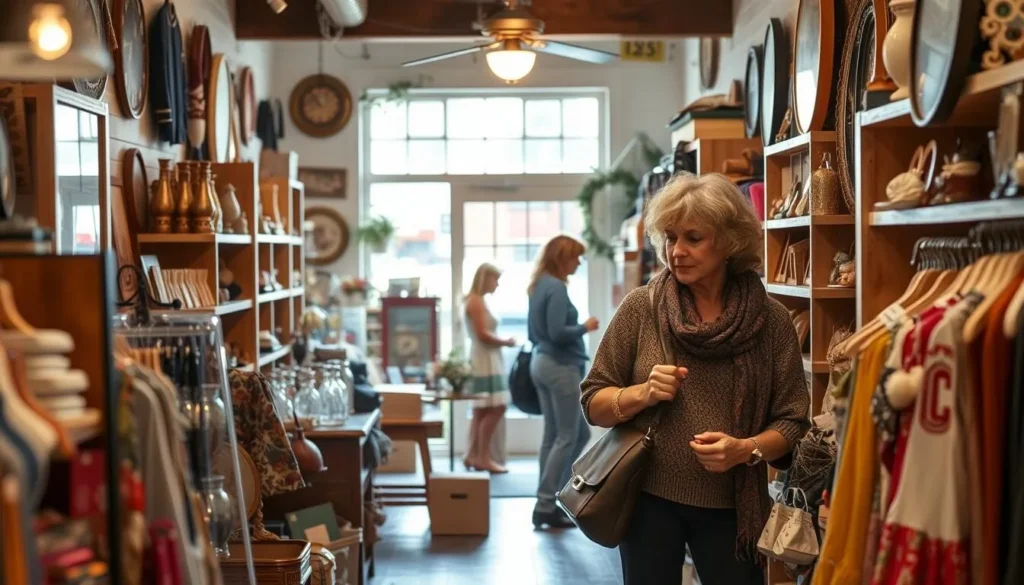 Visitor browsing local shops in downtown Jacksonville, Illinois Visitor browsing local shops in downtown Jacksonville, Illinois